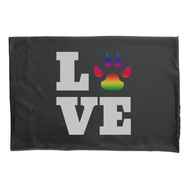 Rainbow paw pillow case (Front)