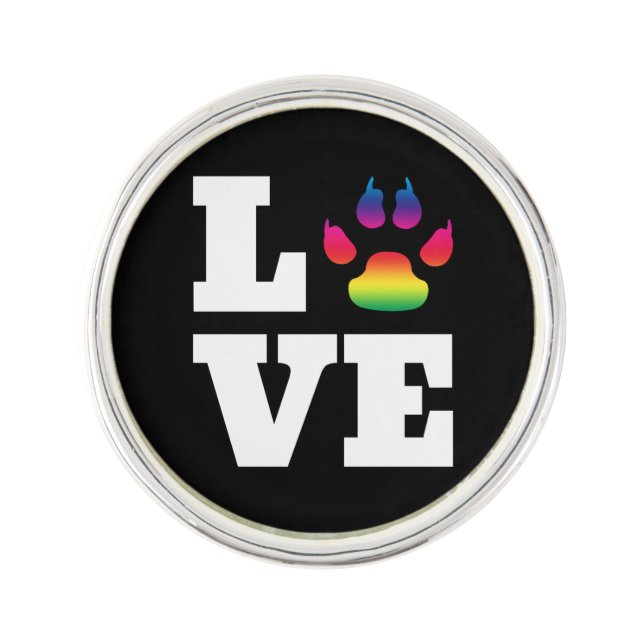 Rainbow paw pin (Front)