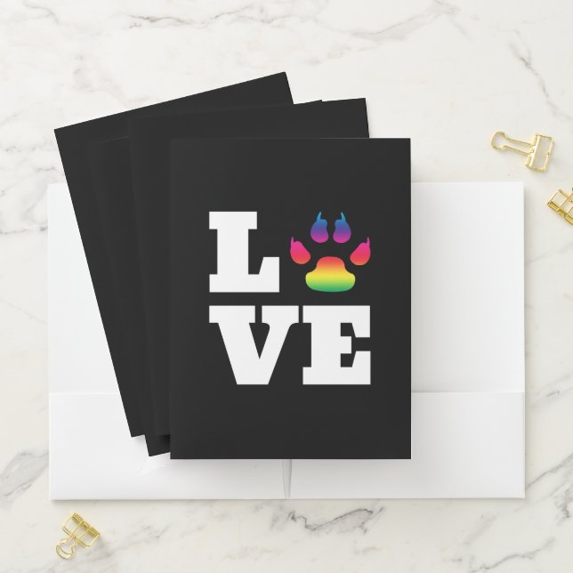 Rainbow paw pocket folder (In Situ)