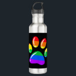 Rainbow Paw Print Dog Paw LGBT Pride LGBT Supporte Stainless Steel Water Bottle<br><div class="desc">Rainbow Paw Print Dog Paw LGBT Pride LGBT Supporte</div>