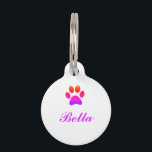 Rainbow Paw Print Pet Tag<br><div class="desc">Rainbow Paw Print Pet Tag</div>