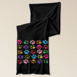 Rainbow paw print scarf<br><div class="desc">Rainbow paw print scarf</div>