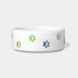 Rainbow Paw Prints Bowl<br><div class="desc">Pet bowl with cute rainbow paw print design</div>