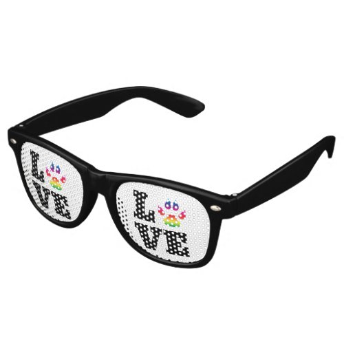 Rainbow paw retro sunglasses