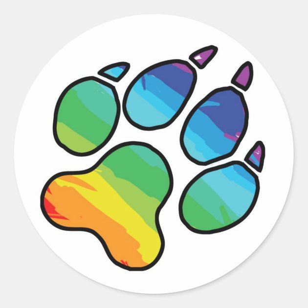 Rainbow Paws Sticker