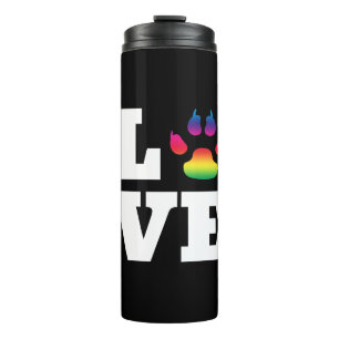 Rainbow paw thermal tumbler