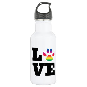 Rainbow paw water bottle