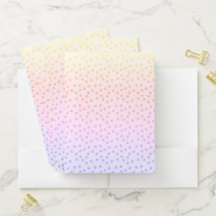 Rainbow pawprints pocket folder