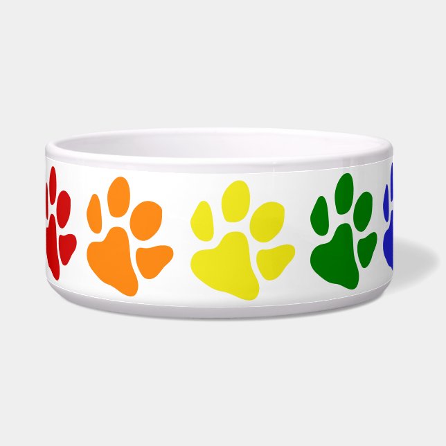 Rainbow Paws Bowl (Left)