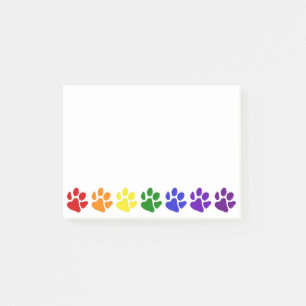 Rainbow Paws Post-it Notes