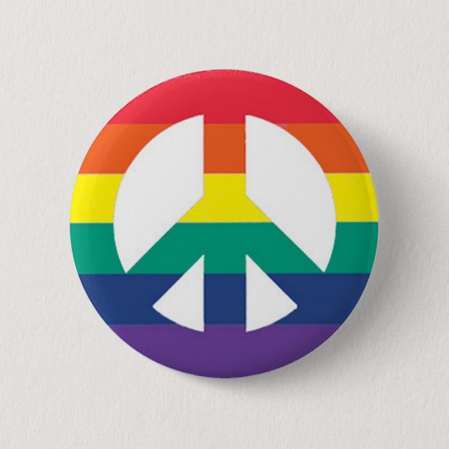Rainbow Peace Button (Front)
