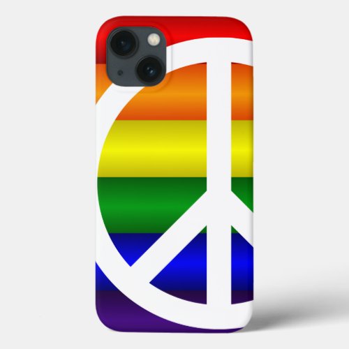 Rainbow Peace Sign iPhone 13 Case