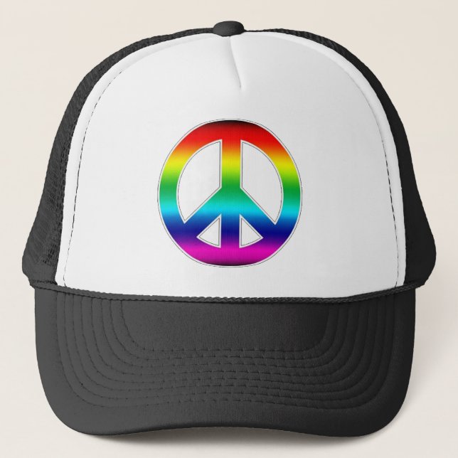 Rainbow Peace Sign Hat (Front)