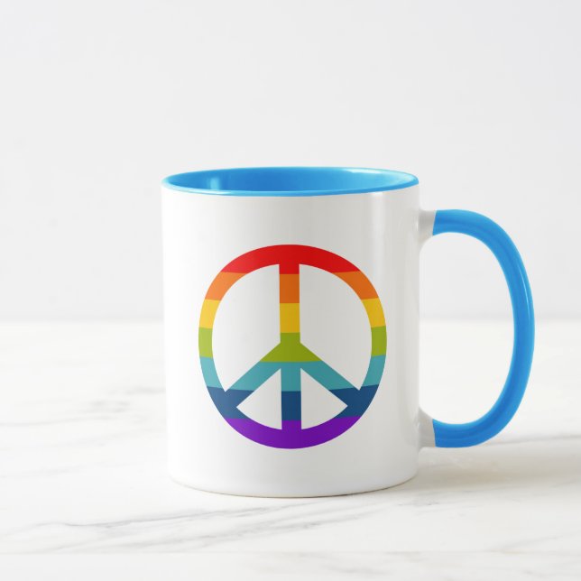 Rainbow Peace Sign Mug (Right)