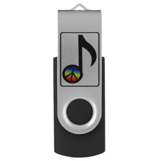 Rainbow Peace Sign Music Note Flashdrive Flash Drive