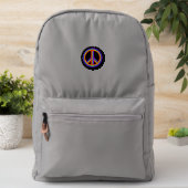 Rainbow Peace Sign Patch (On Backpack)