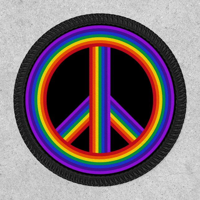 Rainbow Peace Sign Patch (Front)