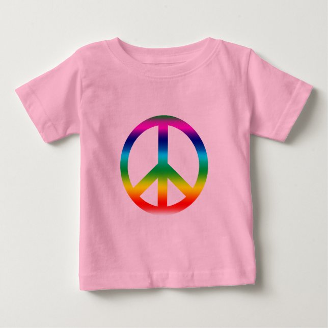 Rainbow Peace Sign Products Baby T-Shirt (Front)