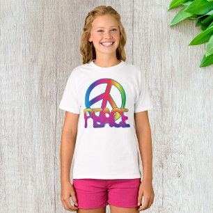 Rainbow Peace Sign Retro Hippie T-Shirt