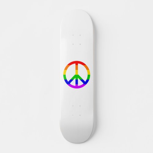 Rainbow Peace Sign Skateboard