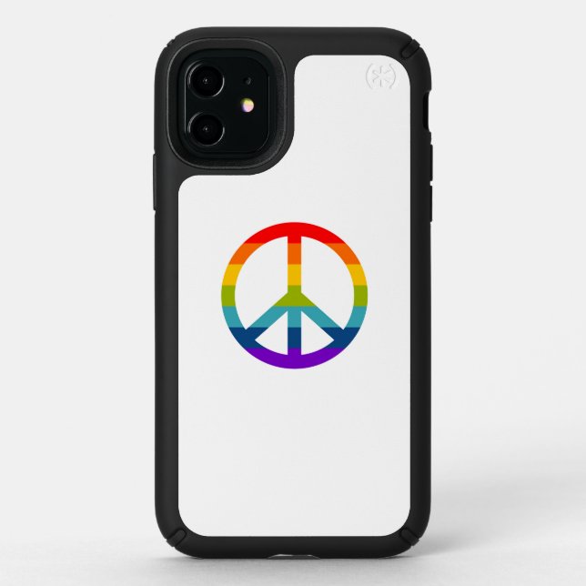 Rainbow Peace Sign Speck iPhone 11 Case (Front)