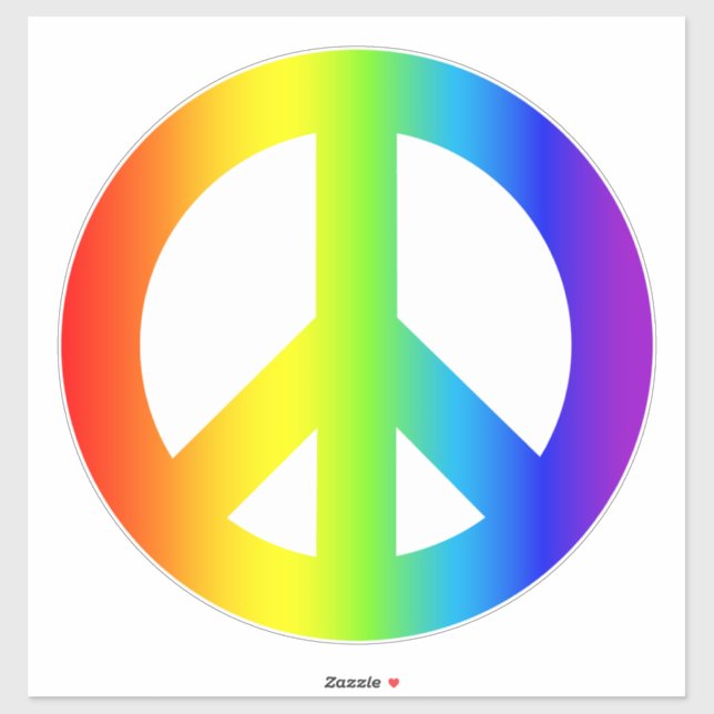 Rainbow Peace Sign Sticker (Sheet)
