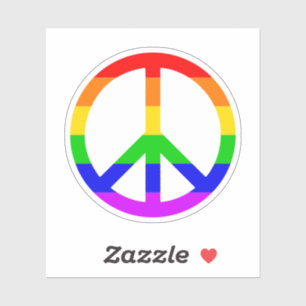 Rainbow Peace Sign Sticker