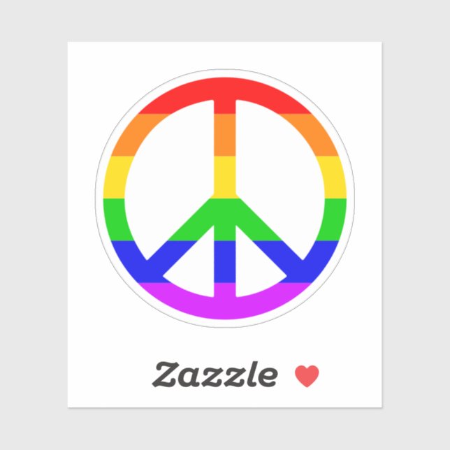 Rainbow Peace Sign Sticker (Sheet)