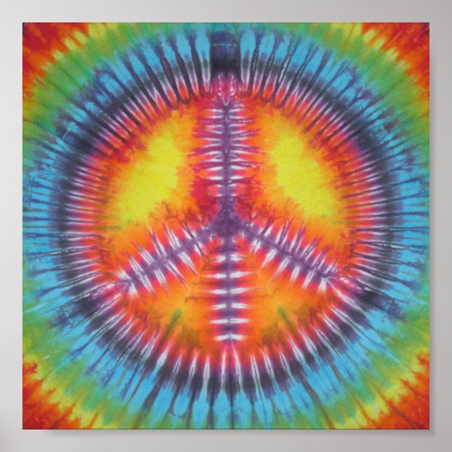 Rainbow Peace Sign Tie Dye (Front)