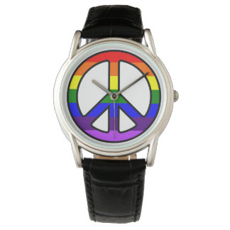 Rainbow Peace Sign Watch