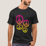 Rainbow Peace Signs T-shirt at Zazzle