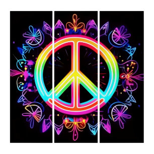 Rainbow Peace Symbol Art
