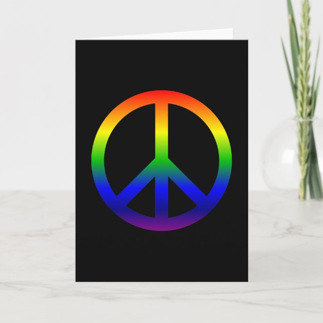Rainbow Peace Symbol Card (Front)