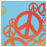 Rainbow Peace Symbol Heart Fabric