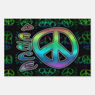 Rainbow Peace Yard Sign