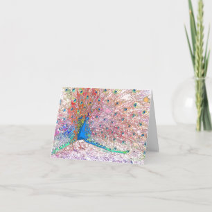 Rainbow Peacock Birthday Card