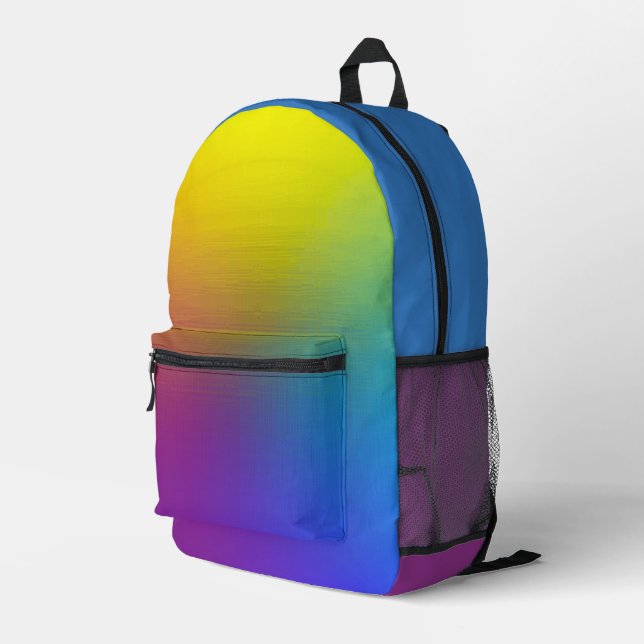 Rainbow Pearl Printed Backpack (Back Corner Right)
