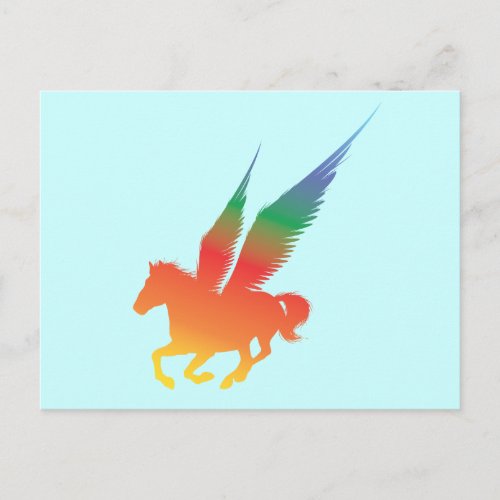 Rainbow Pegasus Postcard