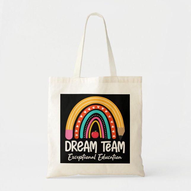 Rainbow Pencil Dream Exceptional Education Team SP Tote Bag (Front)