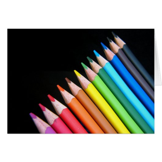 Rainbow pencils cards (Front Horizontal)