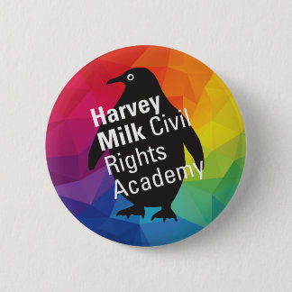 Rainbow Penguin button