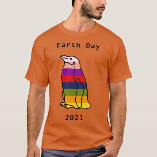 Rainbow Penguin for Earth Day 2021 T_Shirt
