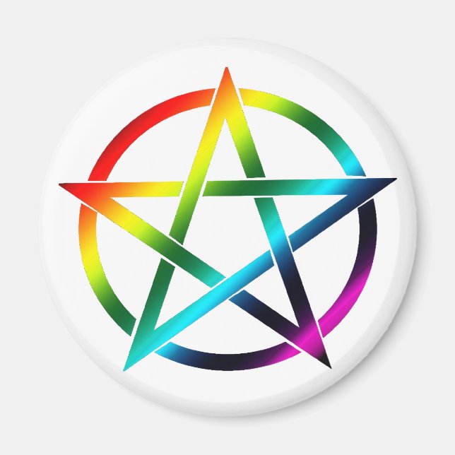 Rainbow Pentacle Magnet (Front)