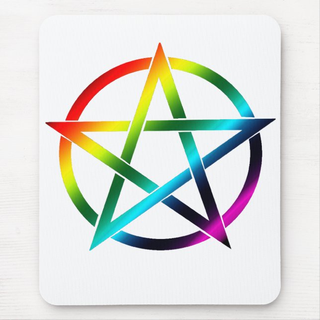 Rainbow Pentacle Mousepad (Front)