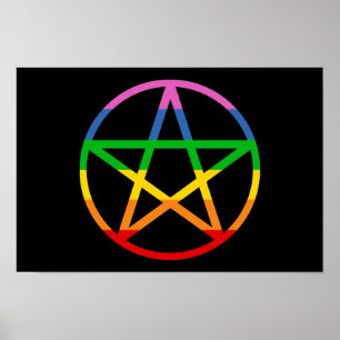 Rainbow Pentacle Poster