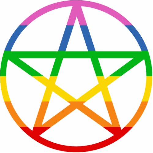 Rainbow Pentacle Statuette