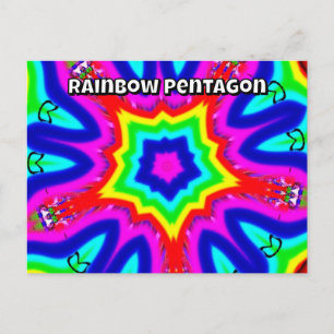 Rainbow Pentagon (you may change the words) Postcard