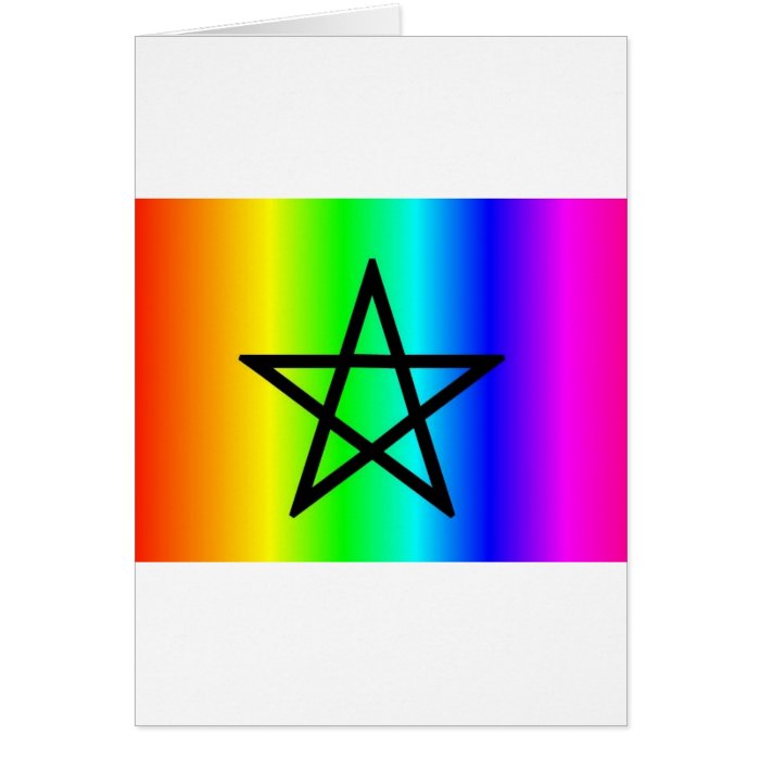 Rainbow pentagram gear cards