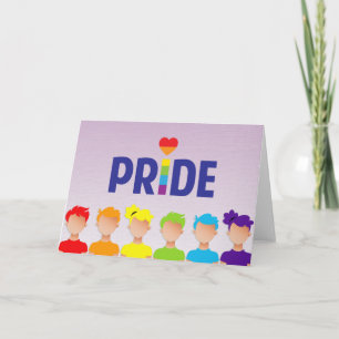Rainbow People Gay Pride Greeting Card