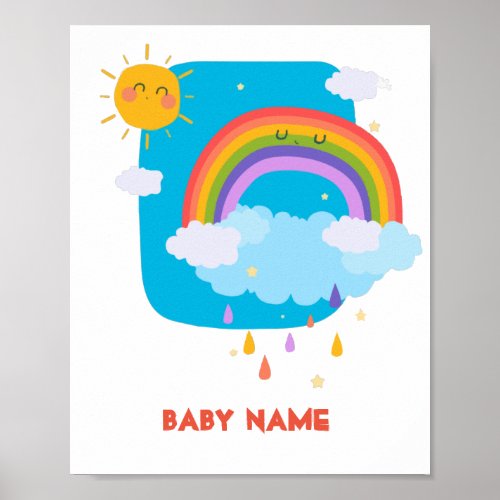 Rainbow Personalized Artwork_ Nursery Decor